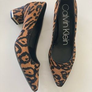 Calvin Klein Leopard Calf Hair Heels